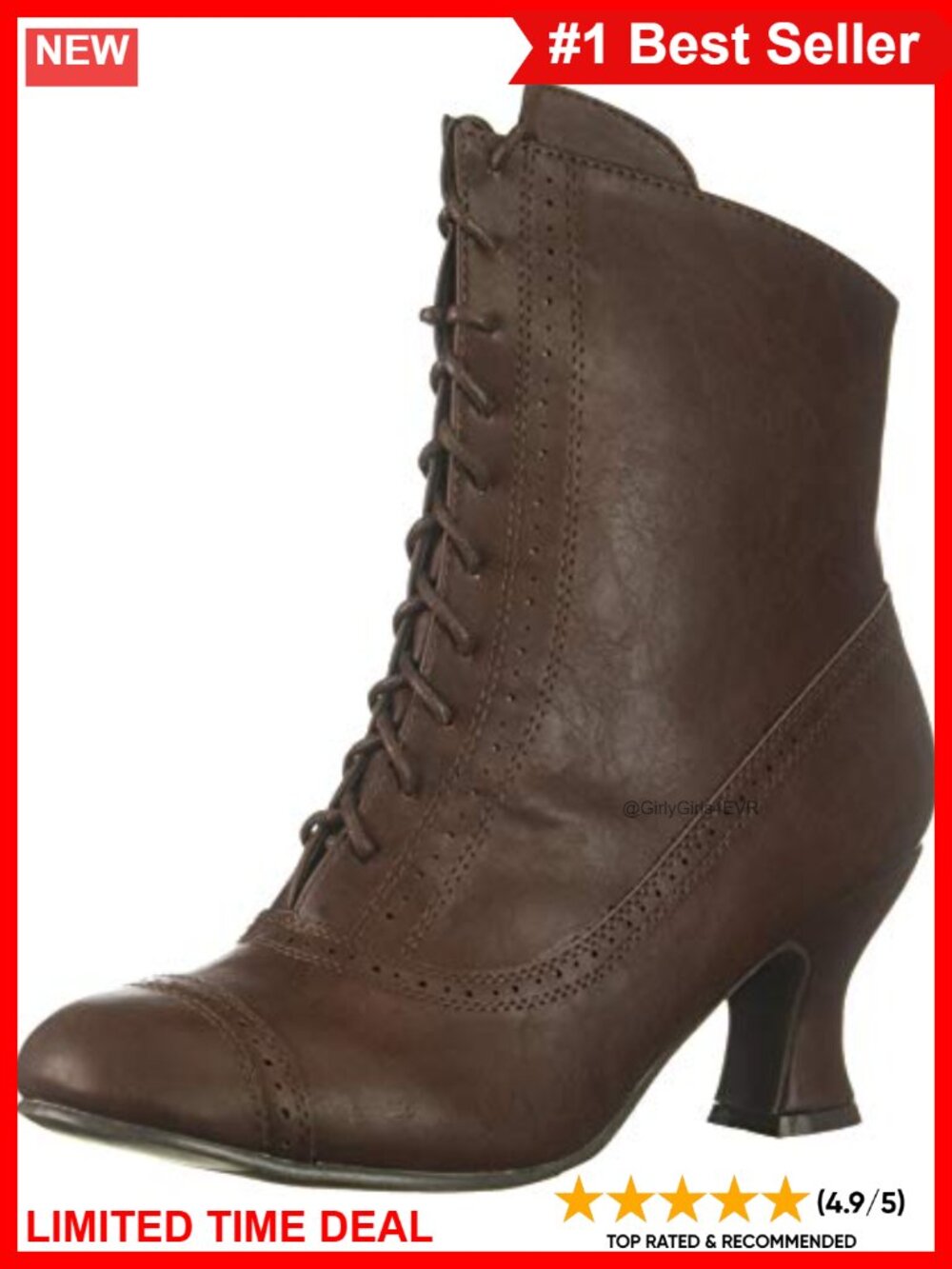 Mid-Calf Combat Boots with PU Upper and Block Heel